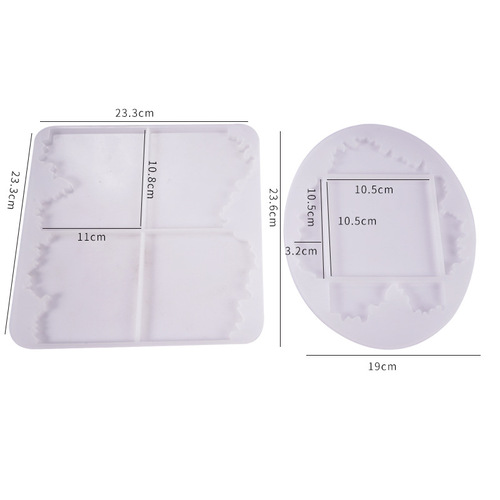 Yuming Beauty DIY Crystal Droplet Resin Mold Irregular Cup Mat Stand Wave Base Silicone Mold Wholesale