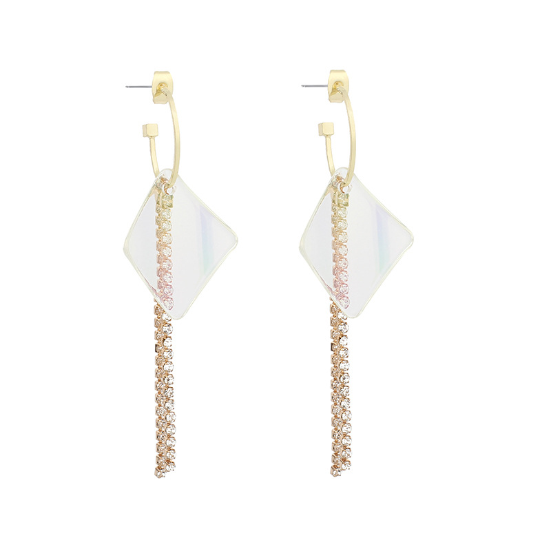 13g Weight Earrings Classification Wedding, Travel Occasion Geometric Pattern Women'S Gender Red, Yellow Color Fashion Crystal Flower Geometric Wild English Letter Ring Bear Earrings Nihaojewelry Wholesale 21
