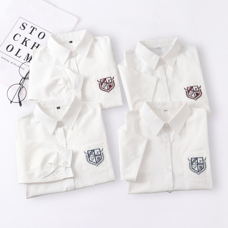 Spot Japanese Orthodox JK Uniform Short Sleeve Zero Shirt Embroidered Orthodox jk Uniform Shirt Women Spot Japanese Orthodox JK Uniform Short Sleeve Zero Shirt Embroidered Orthodox jk Uniform Shirt Women