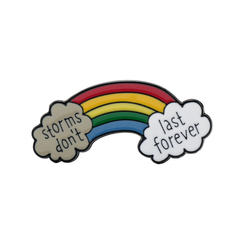 Creative rainbow cartoon brooch
