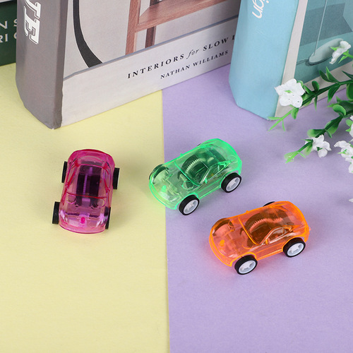 Clear transparent trampoline for kids, mini toy car for intelligence, hot-selling toy, wholesale children's small toys