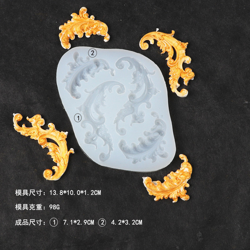 Molde de silicona fondant molde de pastel de alivio europeo decoración de la torta molde de chocolate molde de cocción ritmo seco