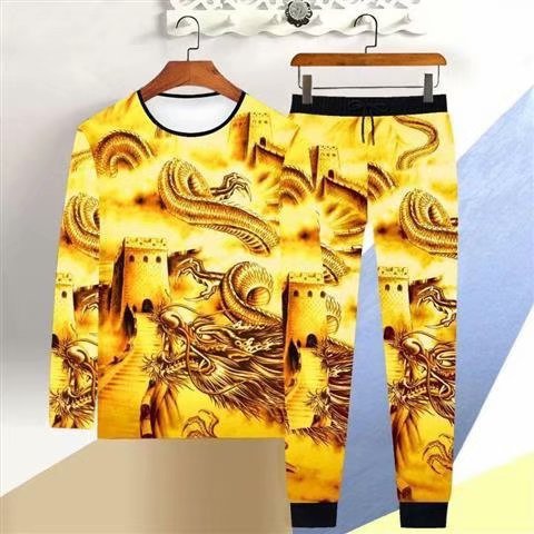 Men's Clothing fashionable sweater, handsome and casual two piece suit_voghion.com