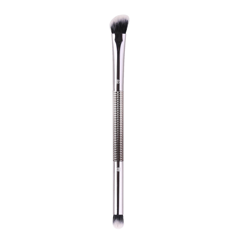 Double-headed With Electroplated Handle Portable Soft Hair Makeup Brush Set display picture 5