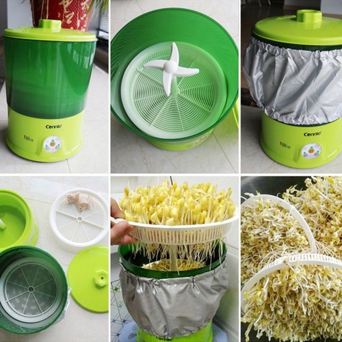 Bean sprout machine household fully automatic large-capacity bean sprout barrel raw mung bean sprout jar homemade small seedling germination basin