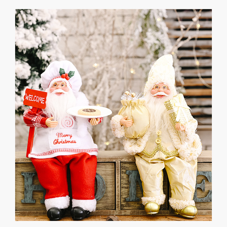 Christmas Ornaments Standing Pose Santa Claus Doll Ornaments display picture 11