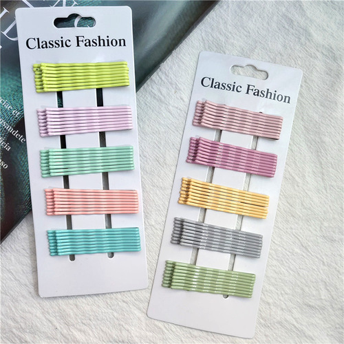 Korean version of 40 pieces of matte color one-word clip side clip hairpin simple temperament bangs clip back head hairpin hair accessory