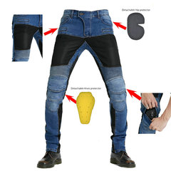 K Brand PK-719 Motorcycle Jeans Men's Cycling Summer Breathable Cycling Pants Stretch Motorcycle Anti-fall