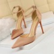 9863-5 in Europe and the contracted mouth pointed hollow hollow sexy high-heeled silk shallow nightclub show thin one word with sandals