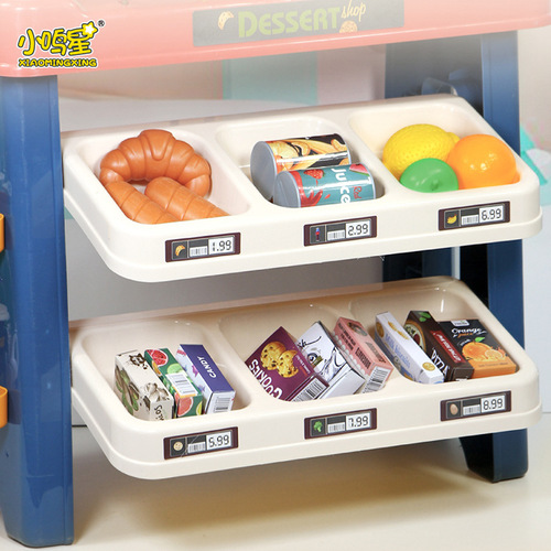 Cross-border luxury ice cream supermarket combination set children's play house simulation dessert shop supermarket combination toy