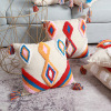 Three dimensional embroidery cushion cover tassel sofa pillow