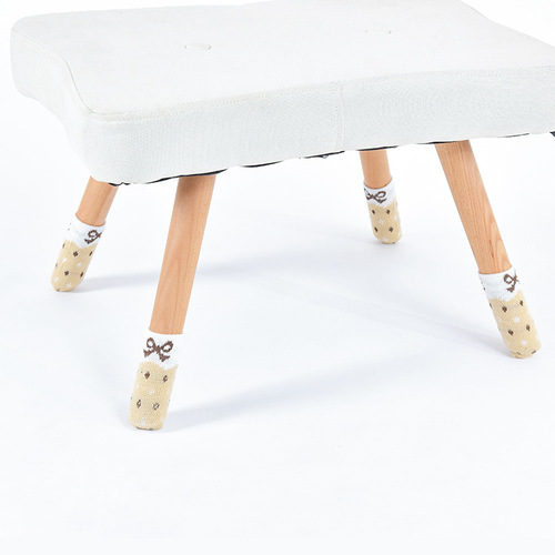 Table leg cover knitted door handle protective cover thickened wear-resistant chair leg non-slip wool cartoon home protective pad