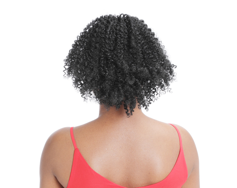 Synthetic hair kinky wig explosive head small curly hair package caterpillar _voghion.com