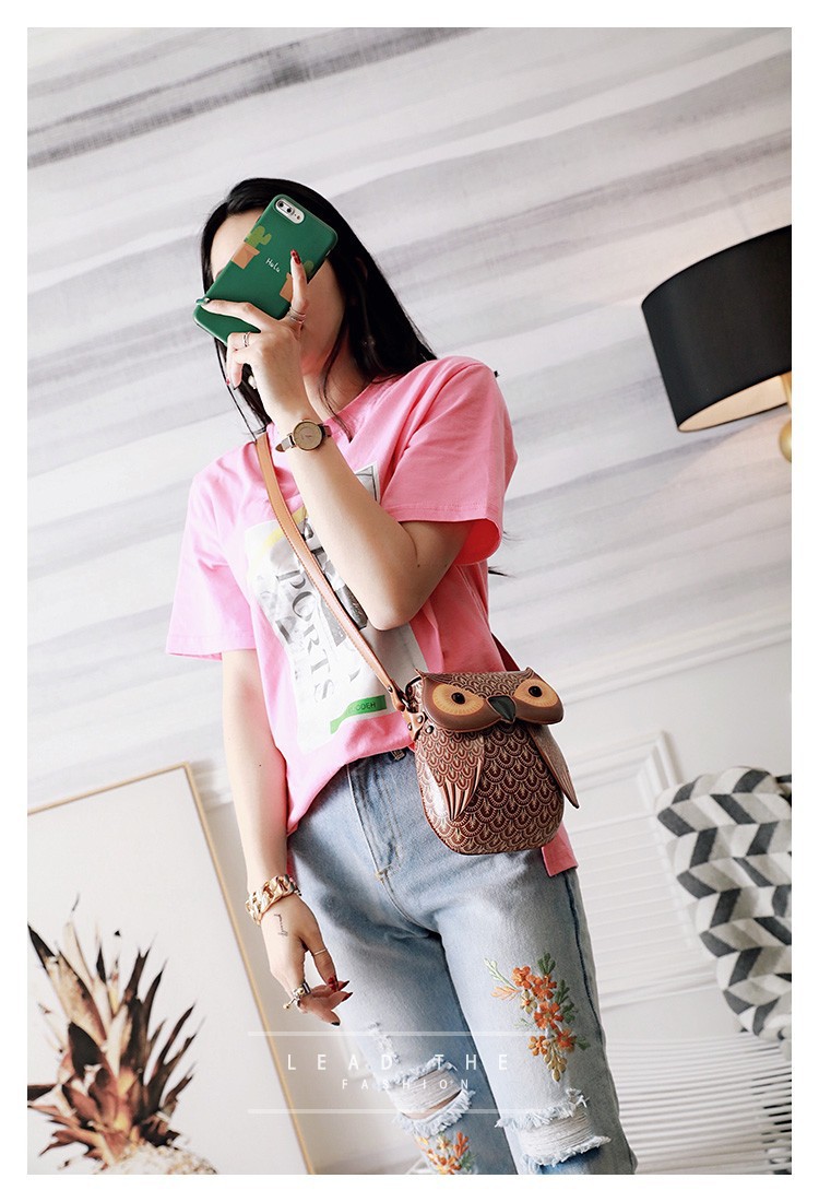 Borsa a tracolla gufo cartoon elegante donna borsa a spalla_voghion.com