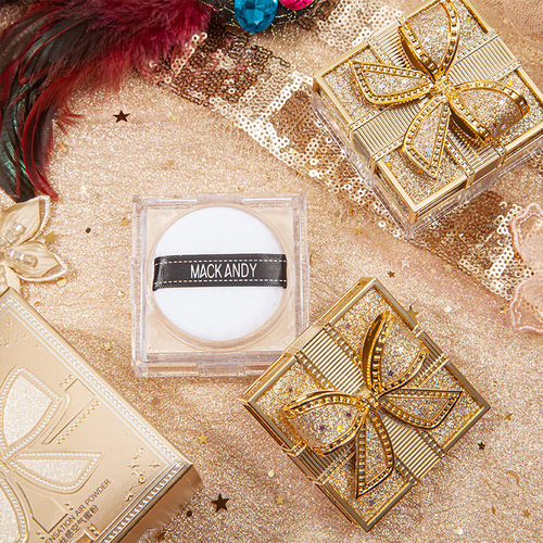 Marco Andy Bow Silk Air Powder Waterproof Oil Control Internet Celebrity Brightening Skin Invisible Pores Loose Powder