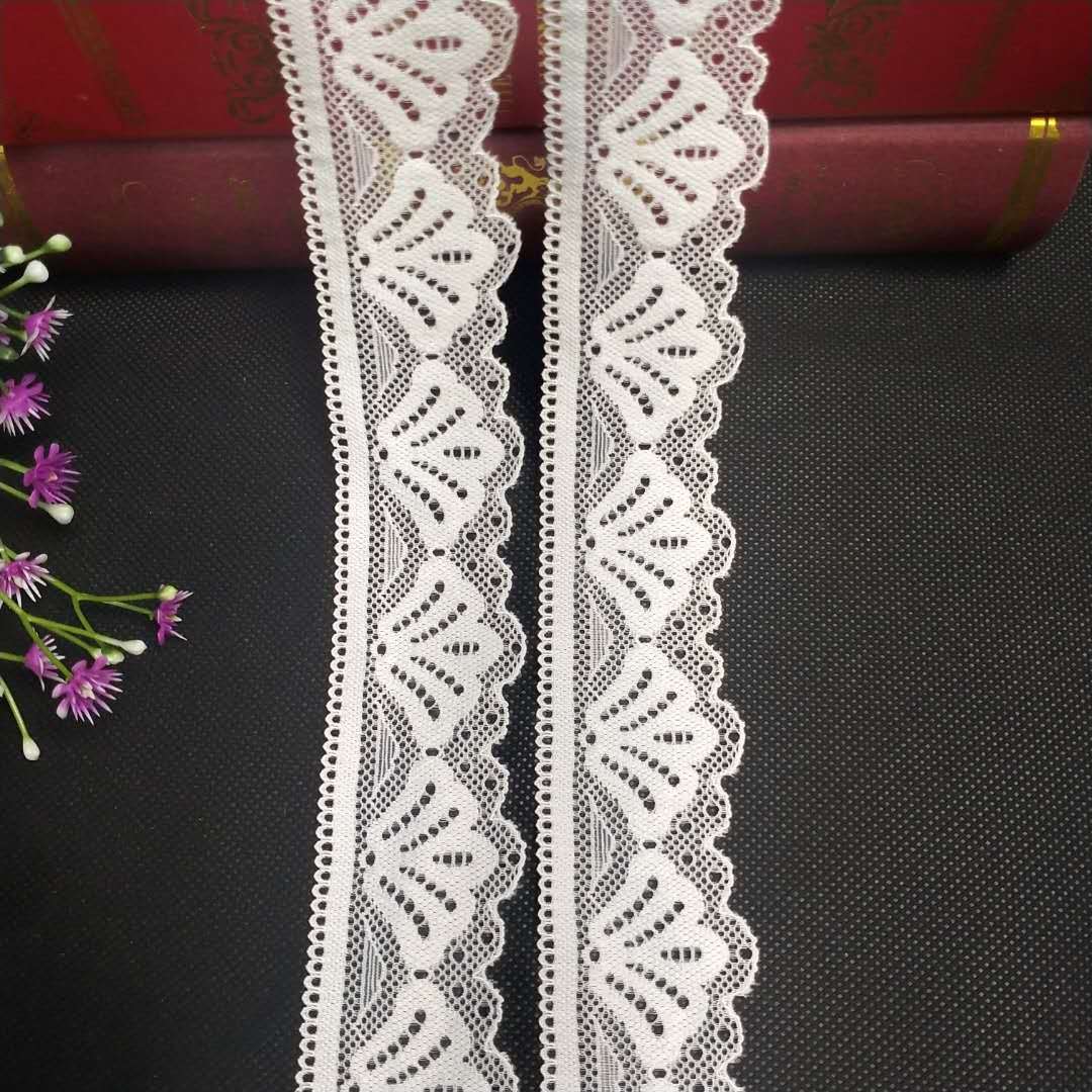蕾丝弹力花边 4公分现货供应蕾丝花边 女装童装内衣内裤服装辅料