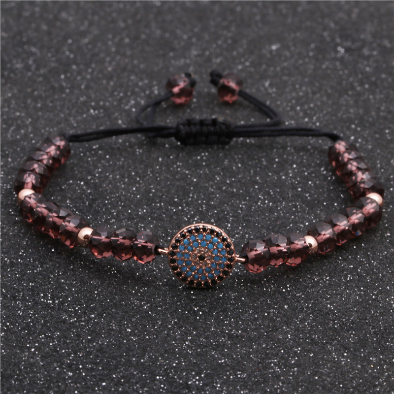 Europäischer Und Amerikanischer Grenz Überschreiten Der Schmuck, Mikro Eingelegtes Zirkon Augen Armband, Geschnittener Kristall, Verstellbares Armband, Kunden Spezifisch display picture 3