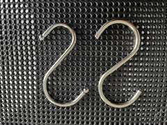 2.5-inch 3-inch weld bead S hook kitchen supermarket metal stainless steel S-type invisible hook iron hook multi-purpose S hook