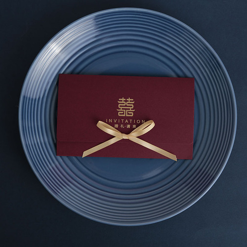 Creative Chinese-style red wine wedding invitation, custom-made for online influencers,  wedding invitation manufacturer, wholesale.