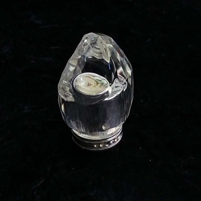60x35mm圣火造型K9水晶香水瓶盖DIY玻璃工艺品打凹切割抛光加工
