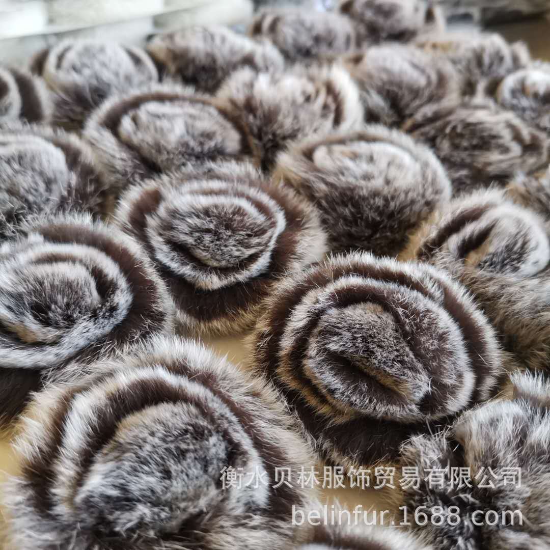 Trade Weihuo clothing Shoeshine accessories DIY Rex Rabbit Hair Pan Flower goods in stock