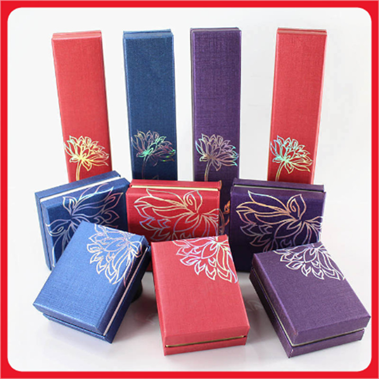 禮品盒現貨批發 首飾盒 天地蓋項鏈盒彩盒包 裝定做可定制logo