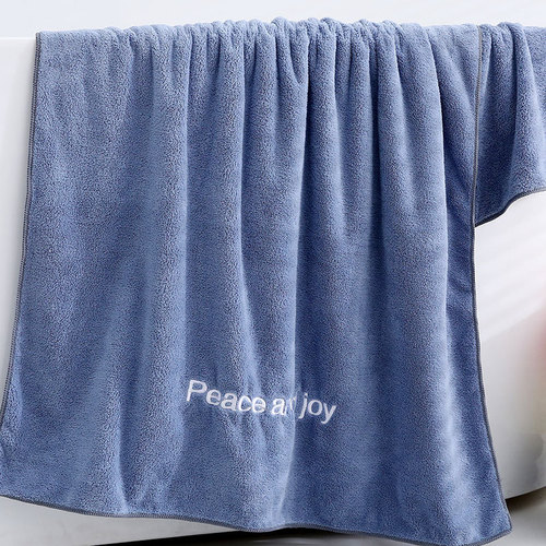 High density coral velvet bath towel wholesale embroidery colorfast fiber towel towel set