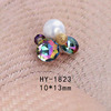 Diamond for manicure, metal accessory with rhinestones for nails, shiny nail decoration, nail stickers, Japanese and Korean