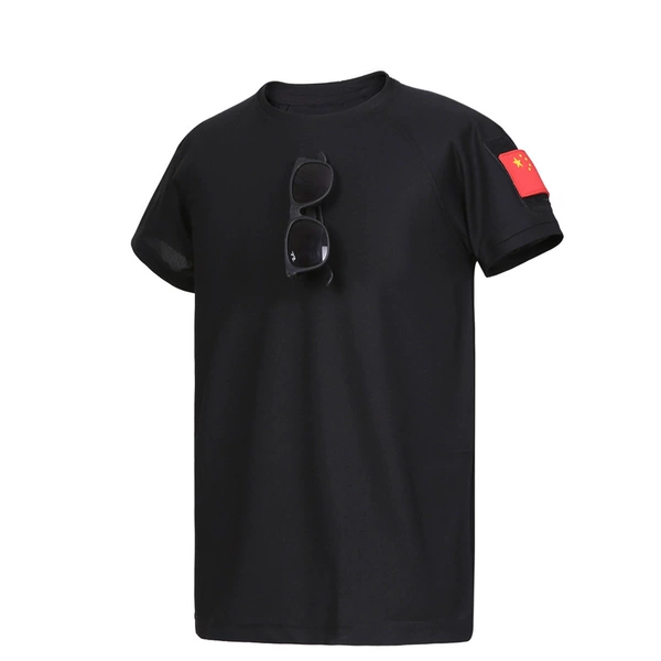 With a round collar, black