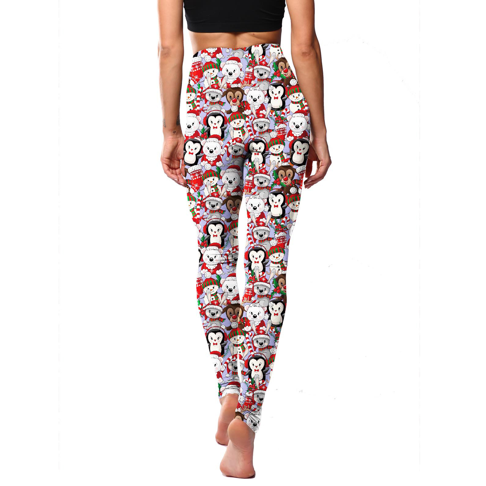 Simple Style Snowflake Spandex Polyester Ankle-length Leggings display picture 15