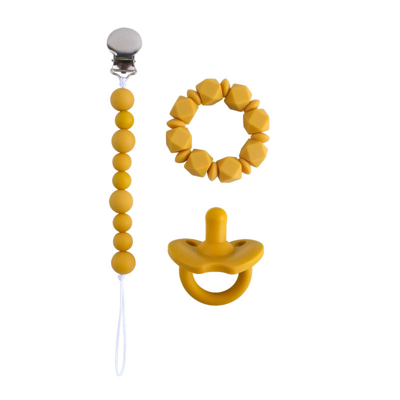 Popular bebé suministros hierro chupete clip bebé calmante silicona chupete cadena juguete chupete cadena