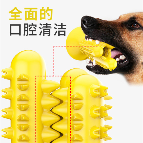 跨境热销款狗牙刷 狗狗磨牙洁齿棒 宠物漏食器耐撕咬宠物啃咬玩具