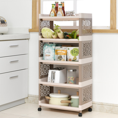 美安居可移动多层收纳层架家居客厅置物层架厨房蔬菜水果储物层架|ms