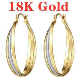 欧美金属冷淡风 简约弧形光面黄铜电镀18K金时髦chunky耳扣耳环