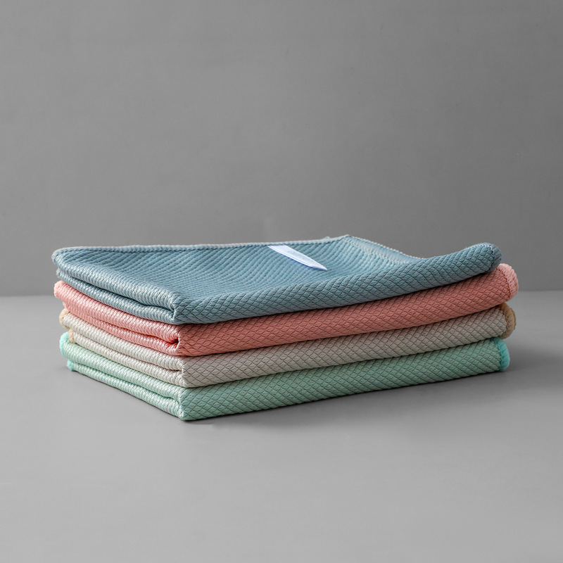 3片装30*40鱼鳞布 玻璃布吸水抹布 擦玻璃百洁布洗碗巾