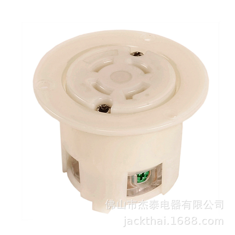 NEMA L17-30R 法兰插座 30A600V电源直通柜电源插座 嵌入式工业插