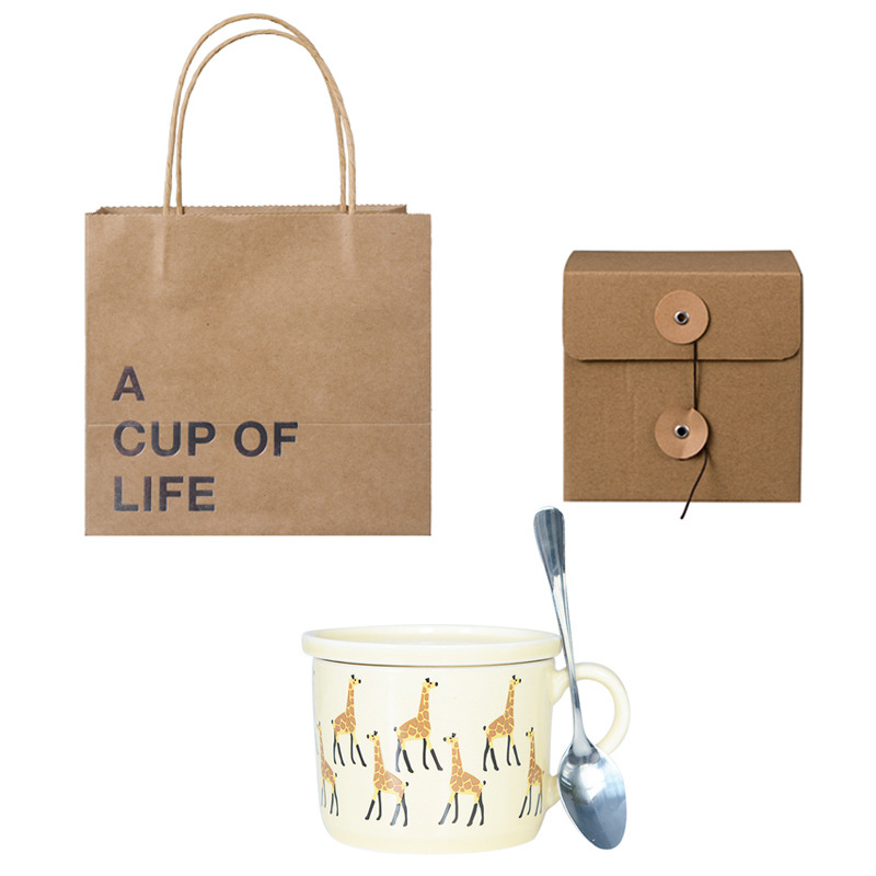 Taza de leche de dibujos animados para niños taza de cerámica creativa taza de café taza de animales taza de desayuno impresa logotipo