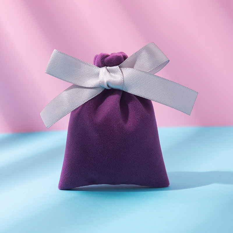 Bolsitas de terciopelo con cordón para joyas o regalos, personalizables con LOGO, ideales para empaques y obsequios