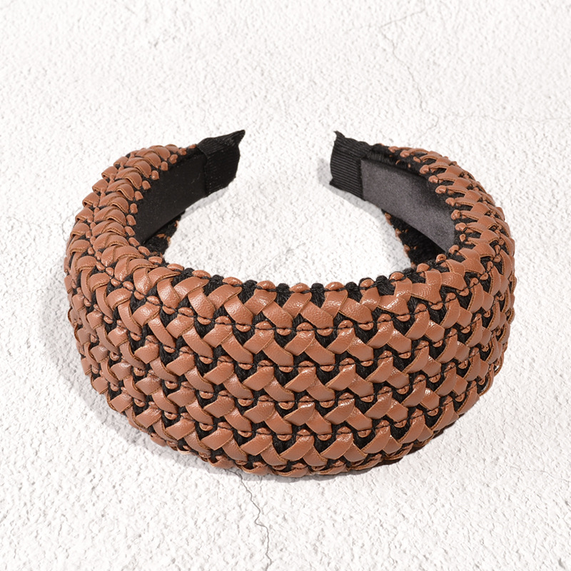 Knotted Leather Braided Headband display picture 8