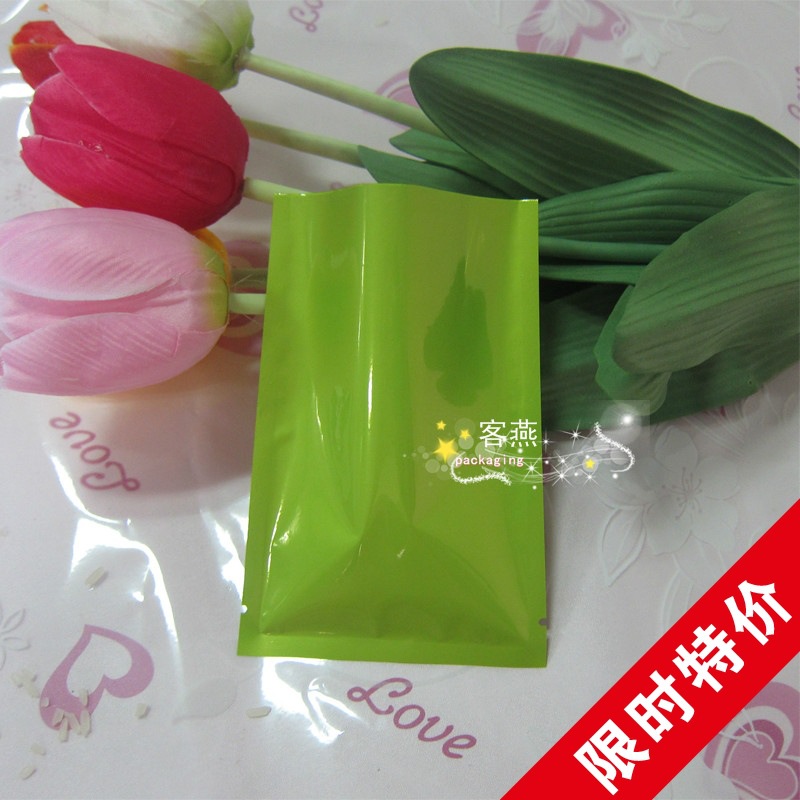 9*13cm绿色镀铝袋 铝箔包装袋 粉粉袋 咖啡袋 茶叶袋 食品袋1个