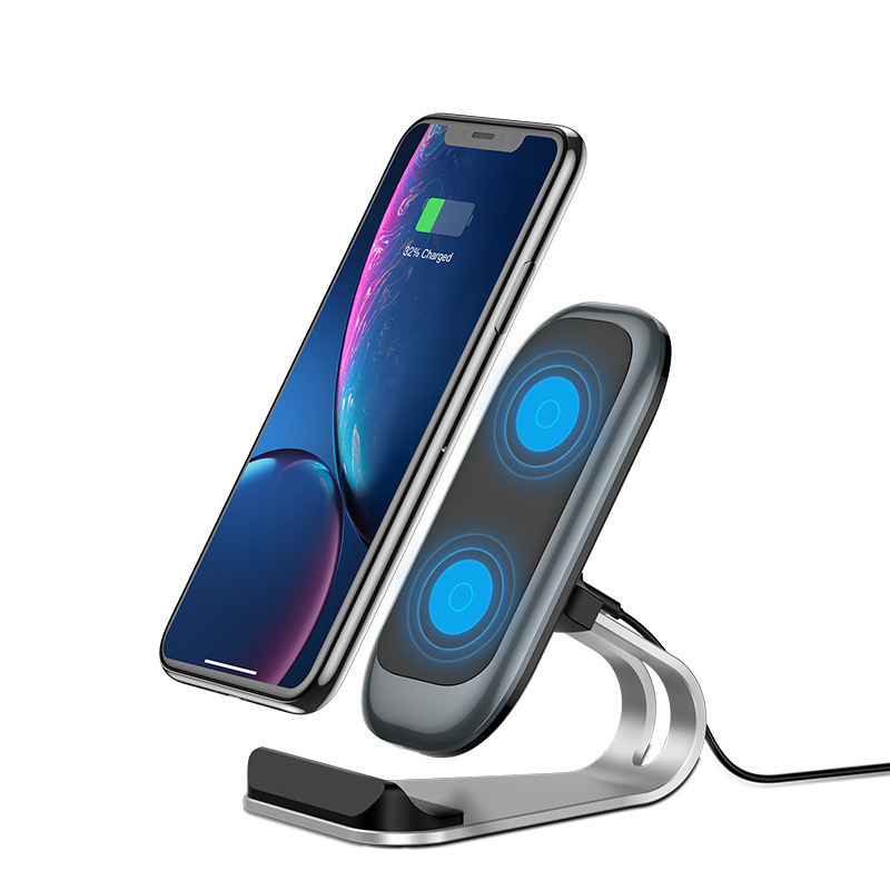 new pattern vertical wireless mobile phone Charger desktop Bracket wireless 10w Fast filling compatibility 7.5W Factory Outlet