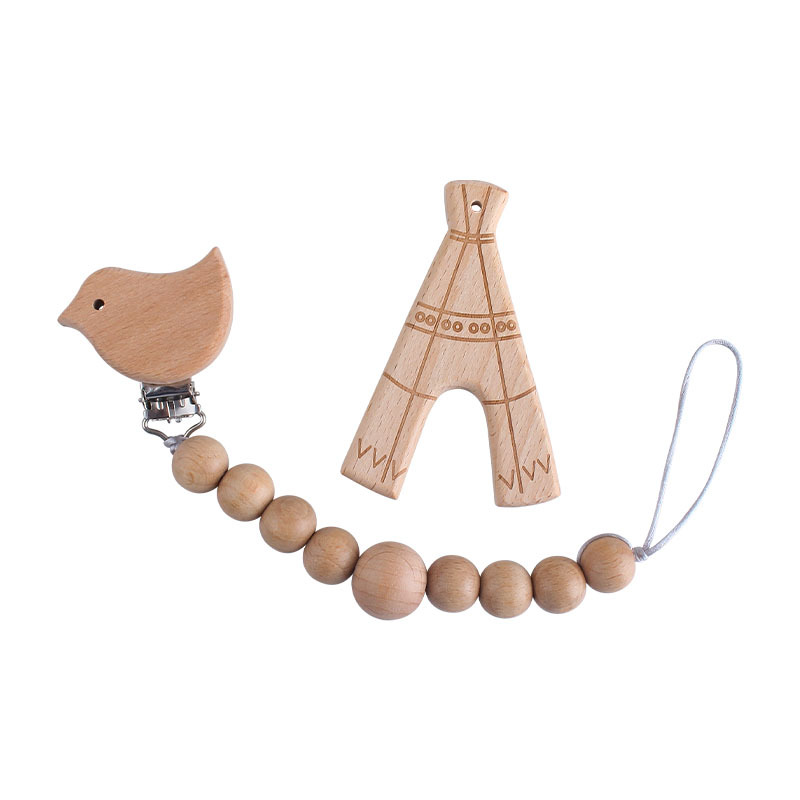 Suministros para bebés Beech Bird chupete clip Beech Torre Eiffel collar juguete mordedor chupete cadena diente Shaper