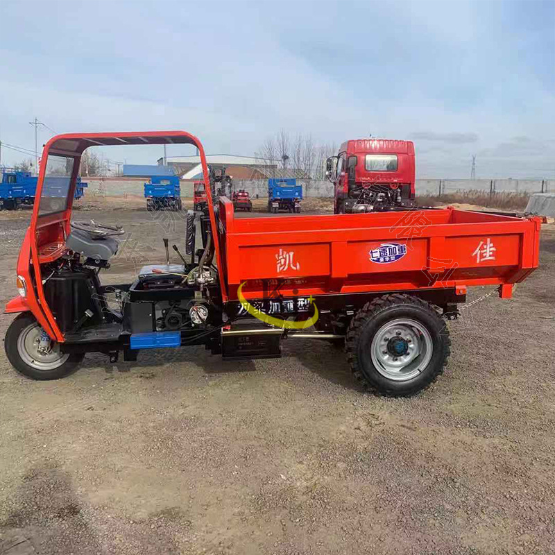 河堤拉石子沙子用三轮车 柴油三轮车 工程翻斗自卸车方向盘三轮车