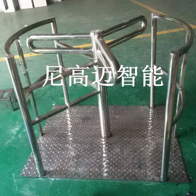 小型单向转闸超市手动旋转闸机不锈钢立式三杆扎小卖铺简易半高闸