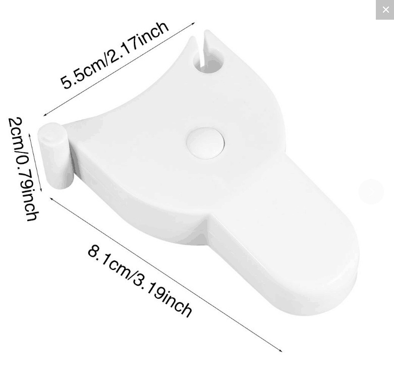 英寸制腰围尺 带手柄火炬Y形皮脂肪尺 测健康卷尺现货厘米