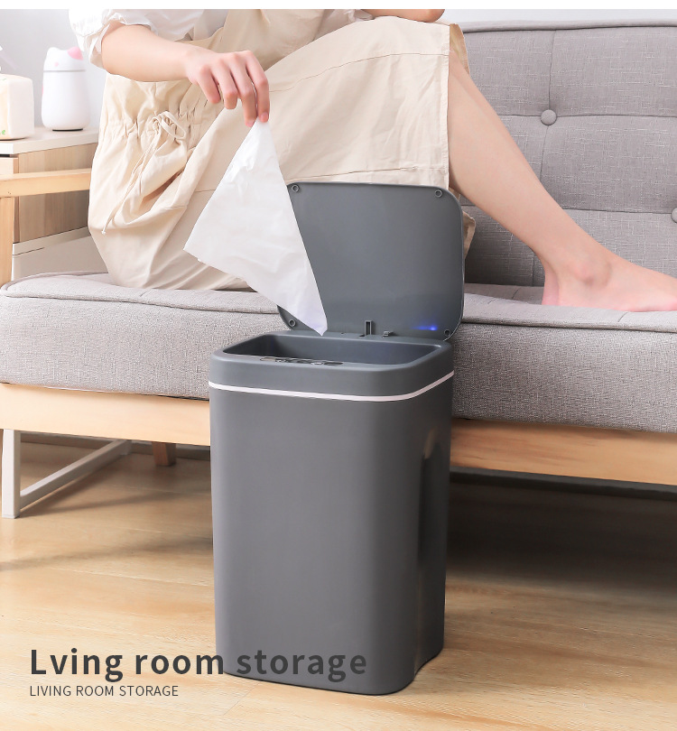 星宝智能垃圾桶自动感应式家用卧室厨房卫生间夹缝垃圾桶带盖批发详情42