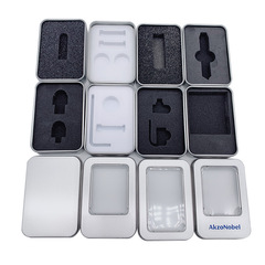 Tinplate U disk small square box Badge gift metal packaging box U disk large square box Window U disk small iron box