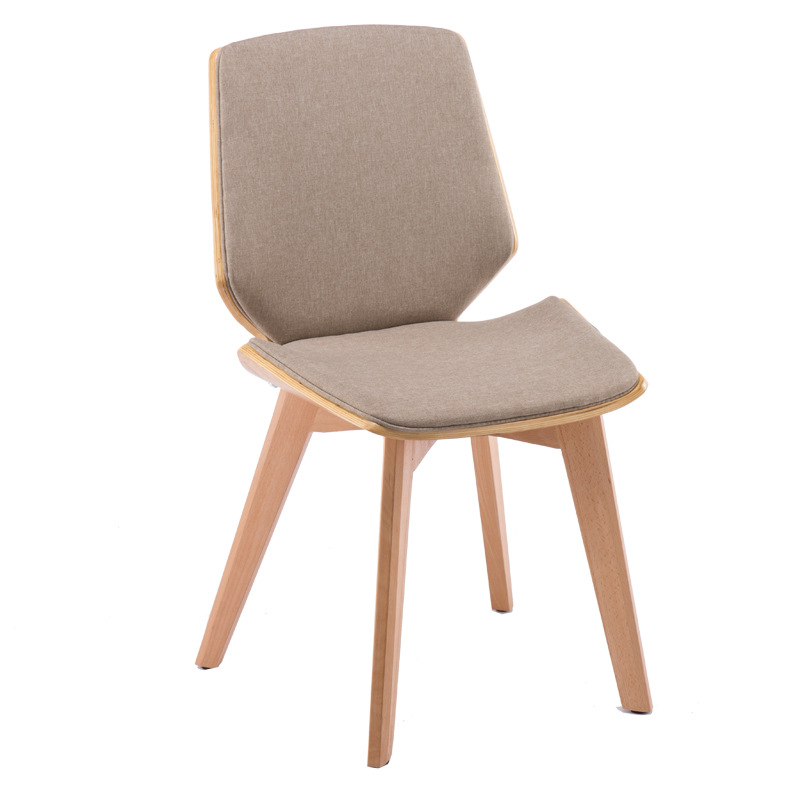 实木餐椅家用北欧实木椅子靠背餐椅现代简约电脑椅休闲书桌椅|ms