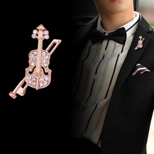 韩国经典音乐风小提琴胸针男士音符别针女吉他徽章配饰潮厂家直销