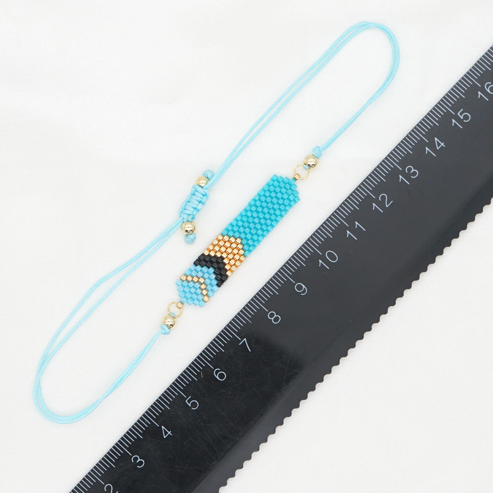 Cross-border New Arrival Bohemian Miyuki Bead Hand-woven Geometric Diamond Arrow All-match Twin Small Bracelet display picture 1